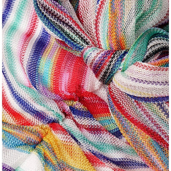 NWT Missoni Striped Halterneck OnePiece 40 (4) Small Rainbow Crochet Bikini Mare - Picture 6 of 16